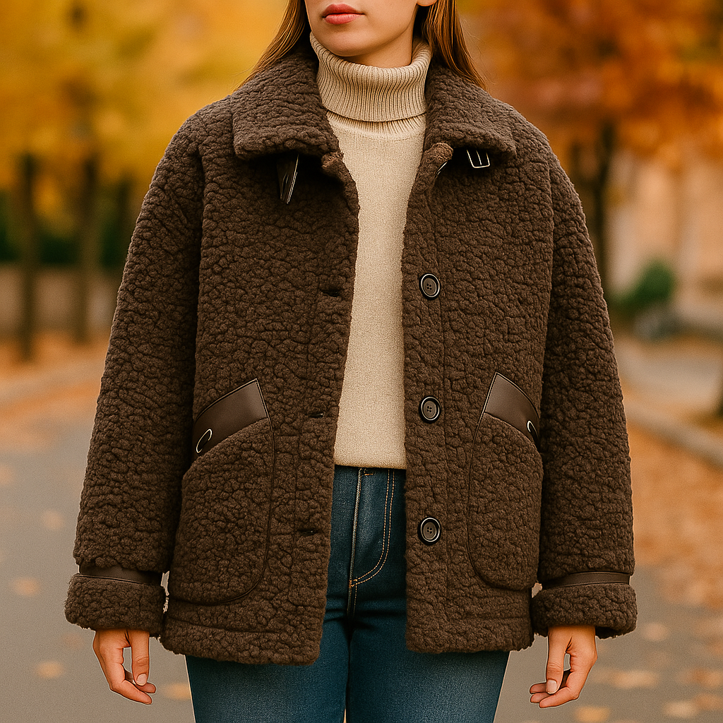 Lopez Moda Chaqueta de Sherpa