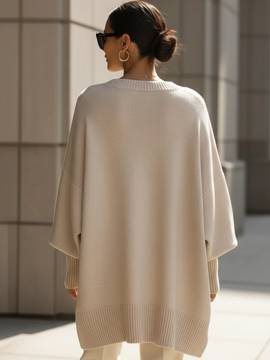 Elegancia sin esfuerzo: poncho extragrande