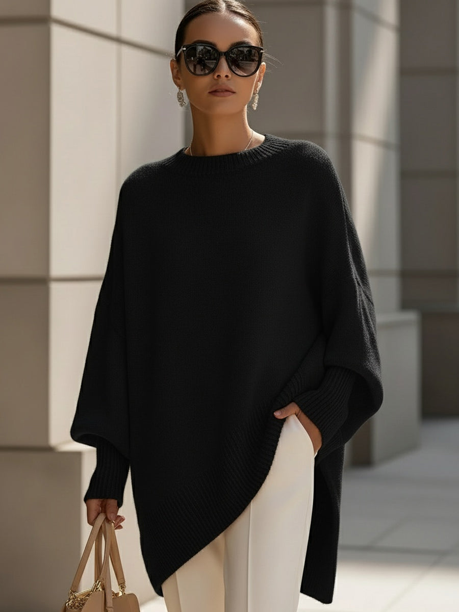 Elegancia sin esfuerzo: poncho extragrande