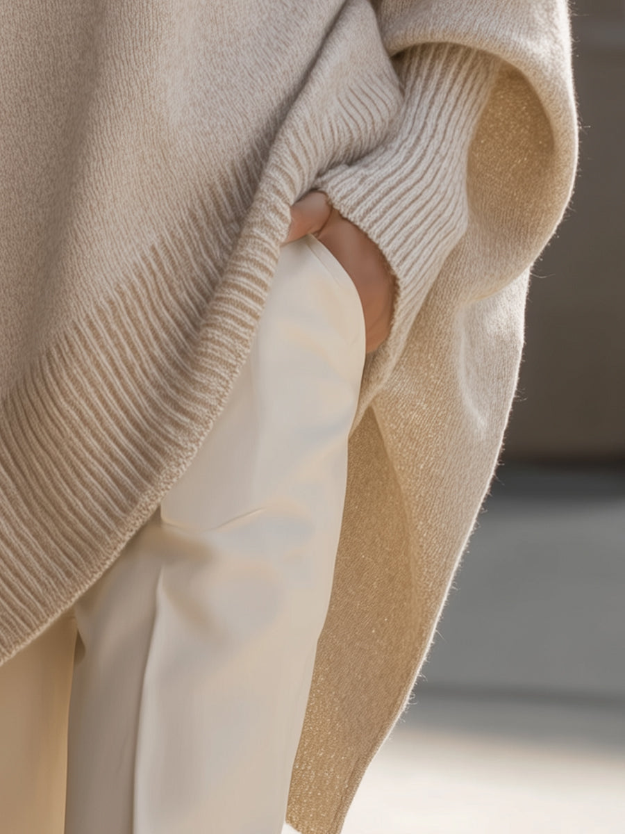 Elegancia sin esfuerzo: poncho extragrande