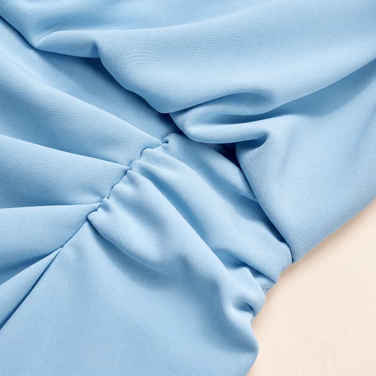 Vestido Lex fruncido para mujer con escote de abertura lágrima