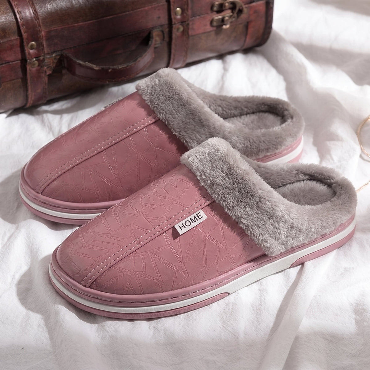 Zapatillas de casa térmicas y acolchadas para mujer